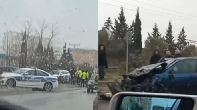 Xırdalanda YPX avtomobili qəzaya düşüb - VİDEO