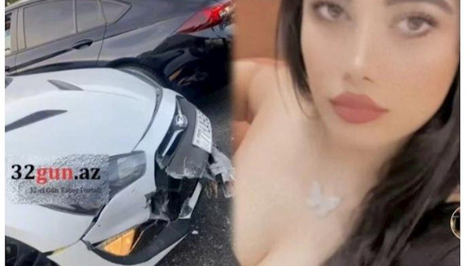 Bakıda qəzaya düşən “Hyundai Genesis” görün kimin imiş - VİDEO 