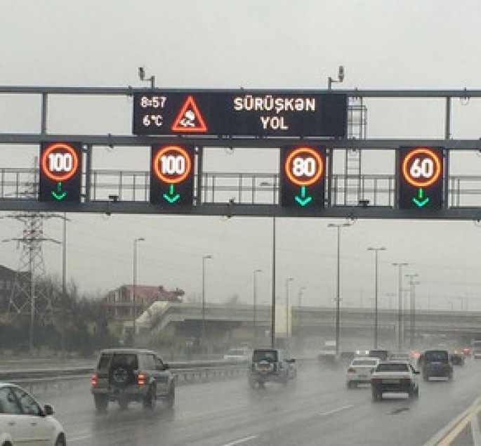 İki avtomagistralda sürət həddi endirilib - Bakıda
