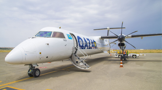 Международный аэропорт Гейдар Алиев принял первый рейс Qazaq Air 