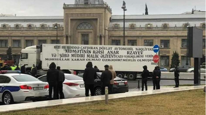 Paytaxtda yolu bağlayan TIR sürücüləri haqqında cinayət işi başlanılıb