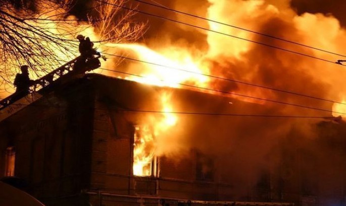 Ağdaşda güclü yanğın olub