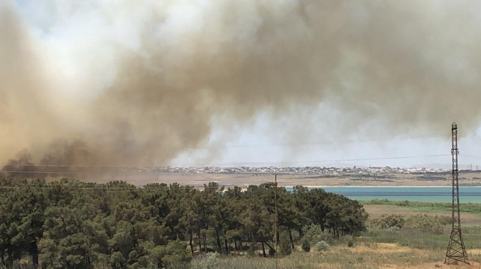 Ceyranbatan su anbarında yanğın başlayıb