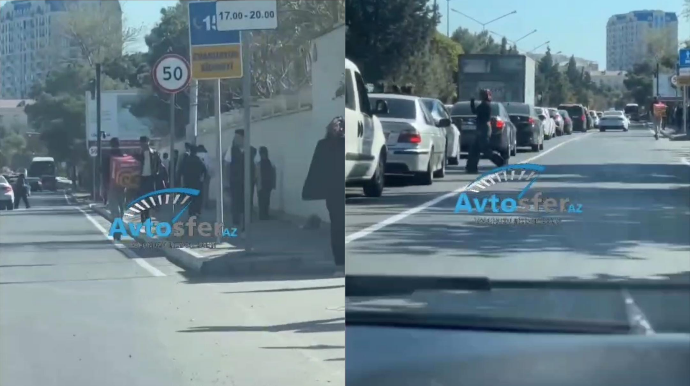 Bu saatlarda zolaqda hərəkətə icazə var; sürücülər isə tıxacda gözləməyi seçir - VİDEO
