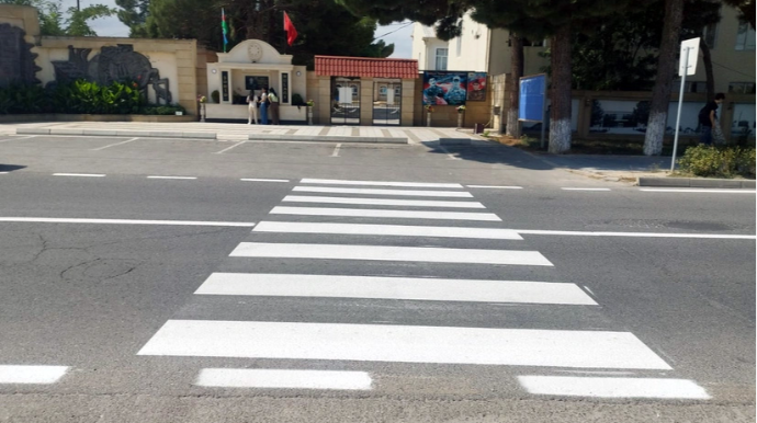 AYNA обновил дорожную разметку на ряде улиц в Шабране - ФОТО