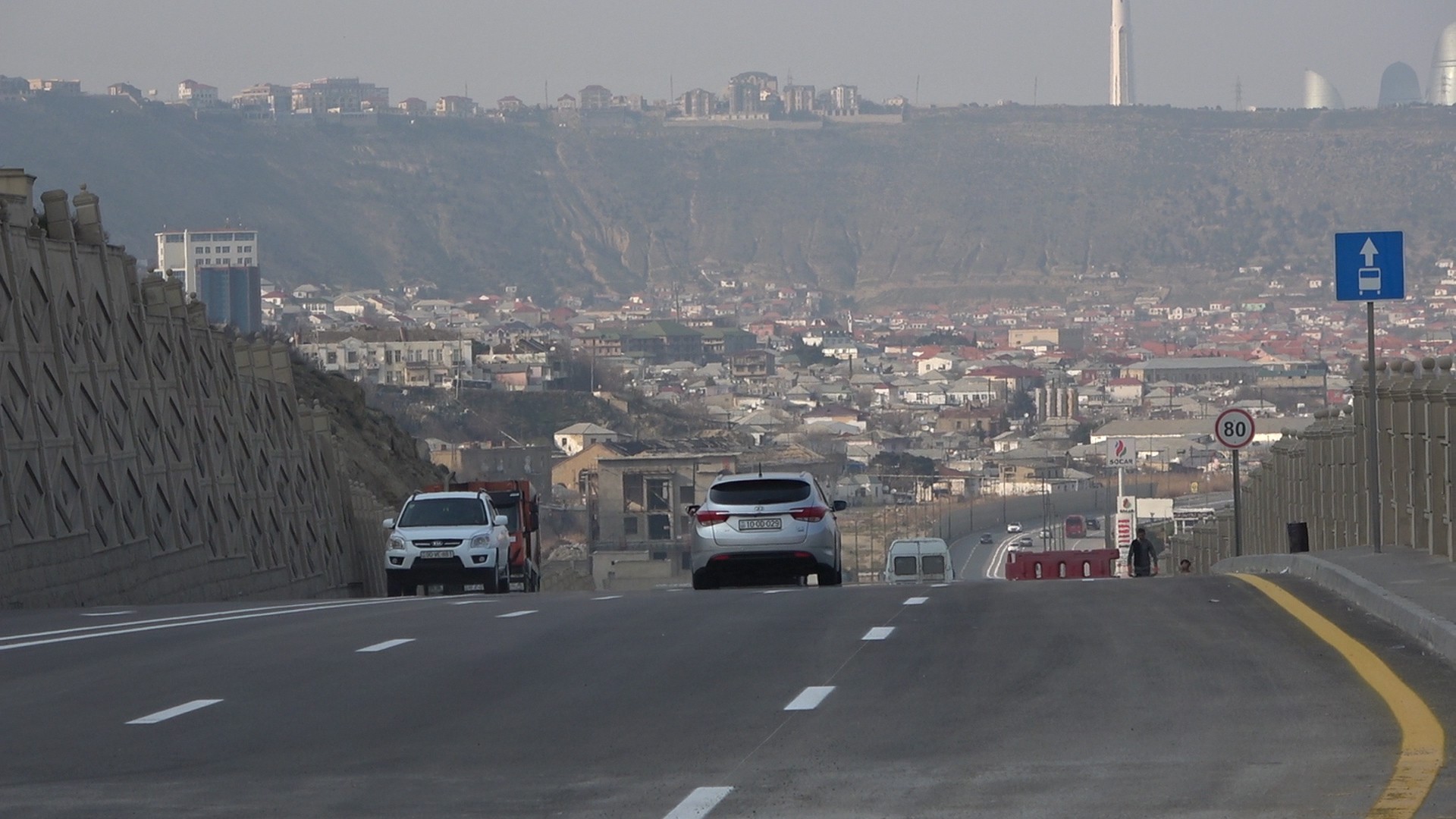 Bakının əsas giriş yollarından birində təmir başa çatdı - FOTO