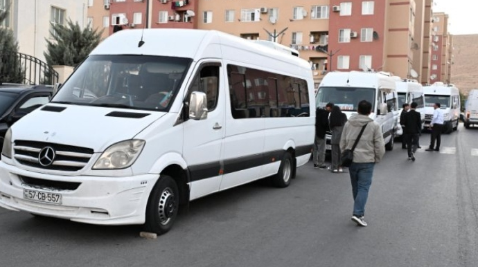 Ağdərənin Həsənriz kəndinə növbəti köç karvanı yola salındı 