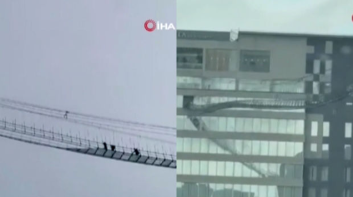 Meksikada güclü külək asma şüşə körpünü yararsız hala saldı - VİDEO 