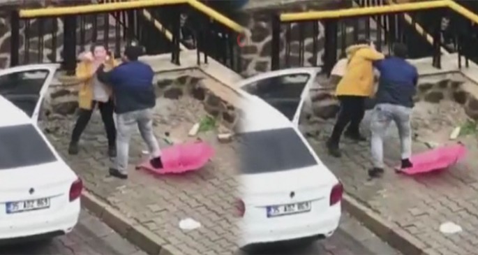 Qadını maşına mindirmək istədi alınmadı, döydü - FOTO + VİDEO