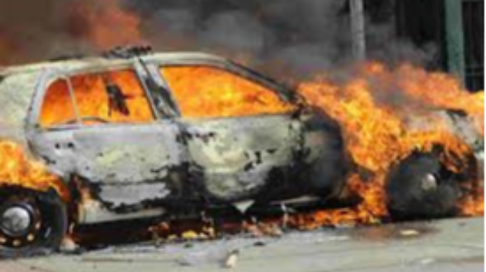 Ucarda “Opel” yanıb