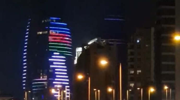 "Alov qüllələri" üzərində bayrağımız tərsinə dalğalandı - VİDEO