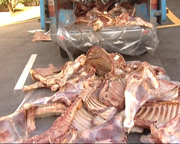 Yük avtomobilindən 1 ton ət aşkarlandı - Daşkəsəndə