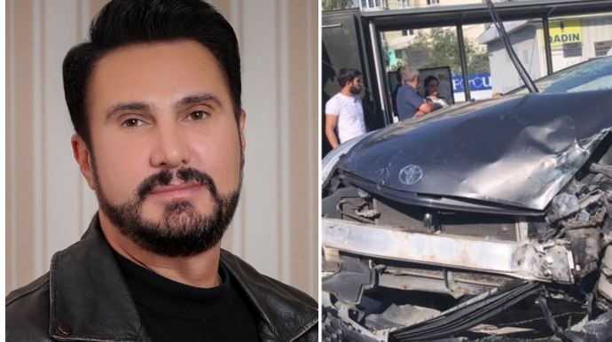 Avtobus Nadir Qafarzadənin avtomobilini vurub - VİDEO