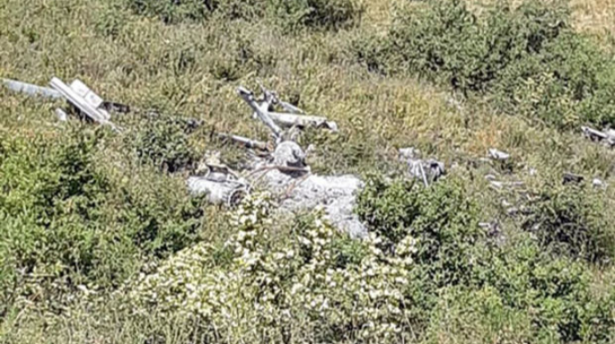 Tuğda Ermənistana məxsus helikopter qalıqları aşkar edilib  - FOTO