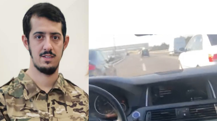 "Avtoşluq" edib qazinin olduğu maşınını vurdu: ailəsini qorxuya saldı - VİDEO