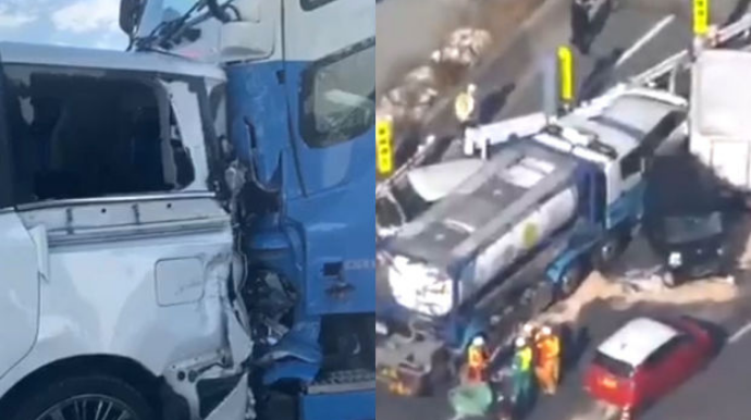 Десять человек пострадали в ДТП с участием 20 автомобилей в Японии   - ВИДЕО