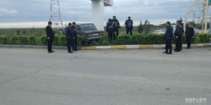 Kürdəmirdə sərnişin mikroavtobusu qəzaya düşüb - FOTO