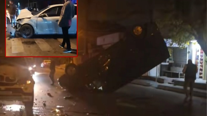 В Баку произошла цепная авария: есть ли пострадавшие? - ВИДЕО - ОБНОВЛЕННЫЙ