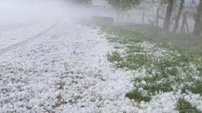Külək gücləndi, bu ərazilərə dolu düşdü 