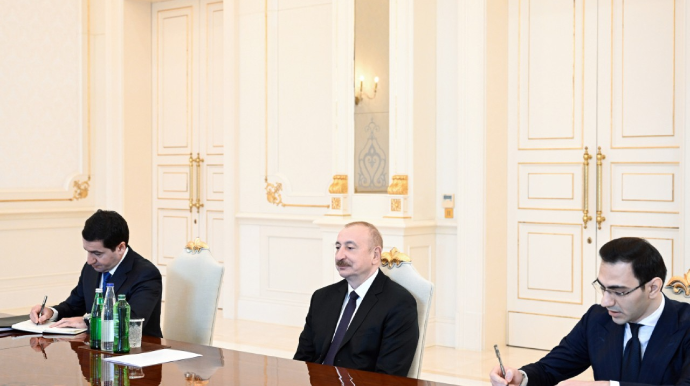 İlham Əliyev Ərəb Parlamentinin prezidentini qəbul etdi - FOTOLAR 