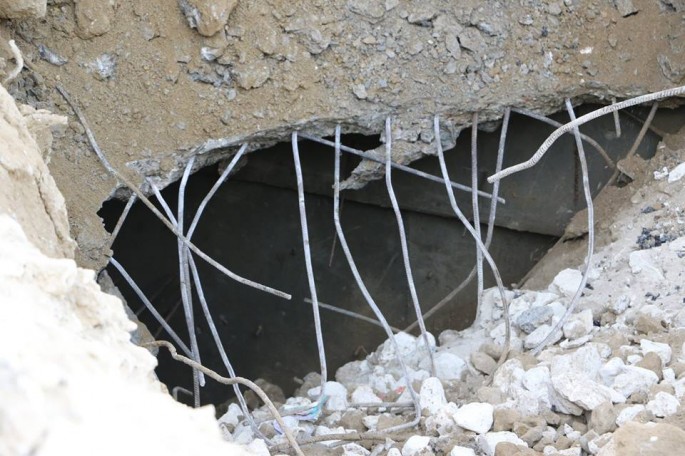 Çökmüş ərazidə hündürmərtəbəli binanın zirzəmisi aşkarlanıb - FOTO