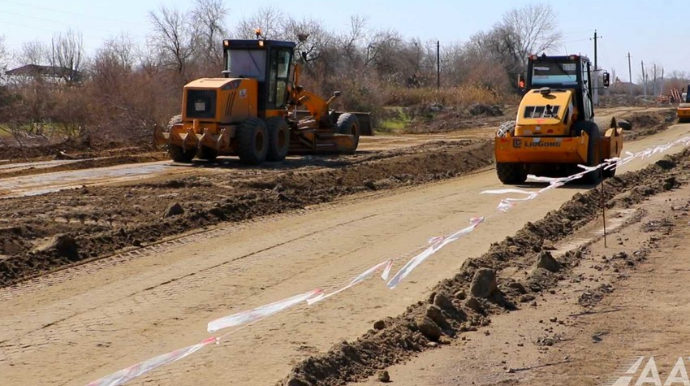 Yenikənd-Biləsuvar avtomobil yolu yenidən qurulur  - VİDEO