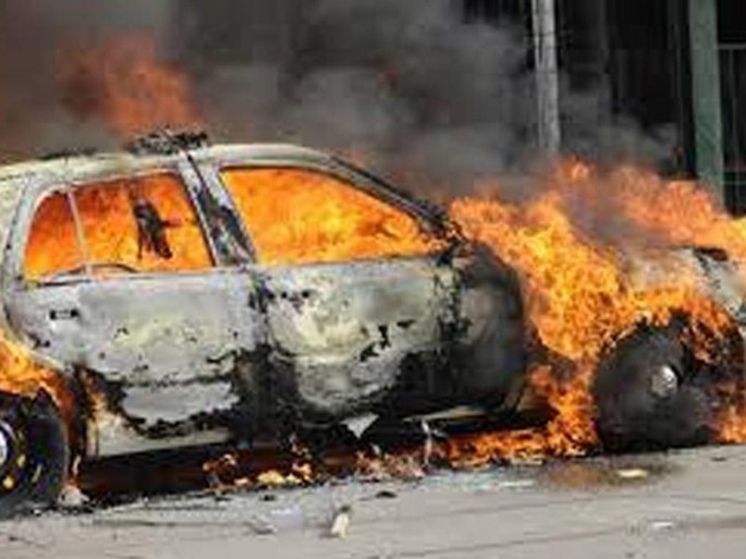 Goranboyda VAZ yanıb