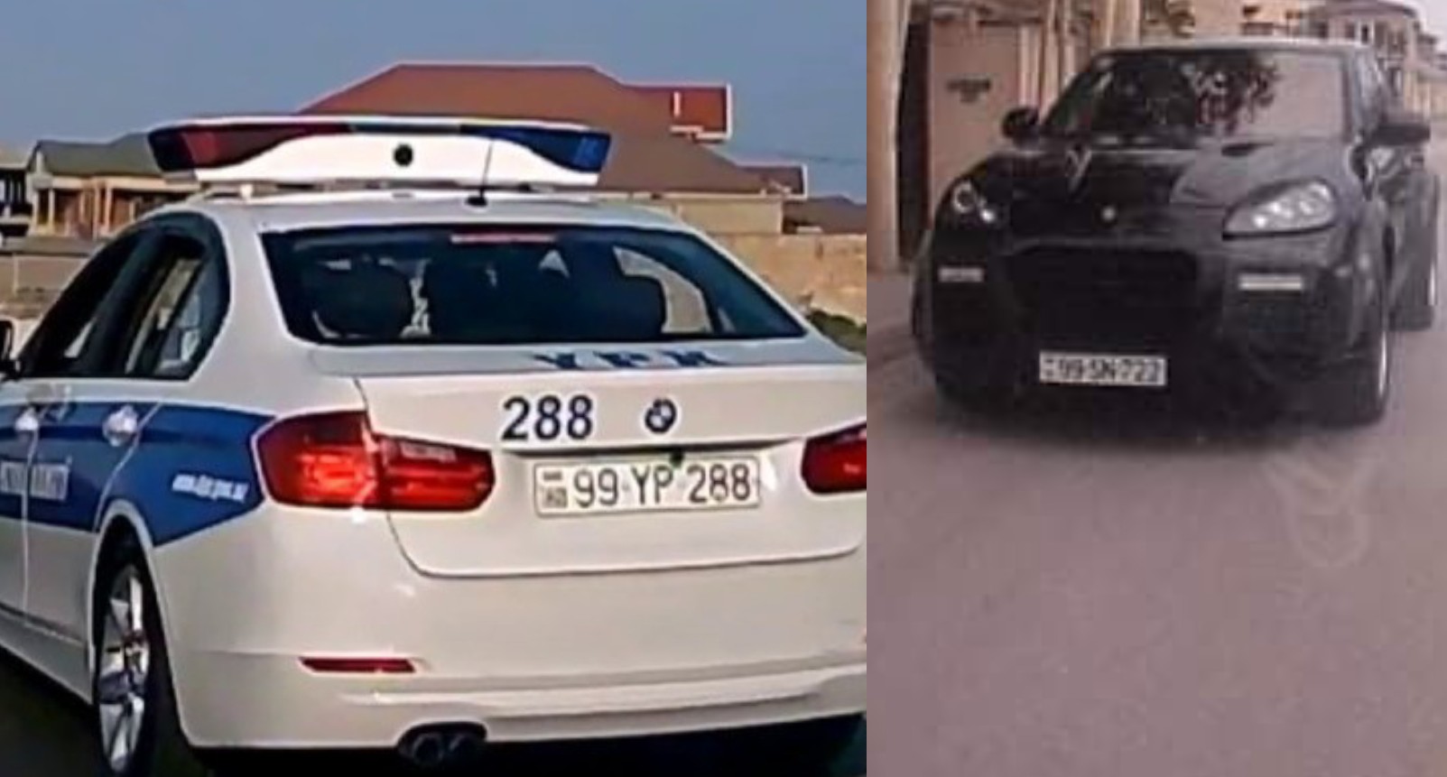 Yol polisi "protiv" gedən "Porshe" sürücüsünü cərimələdi - VİDEO