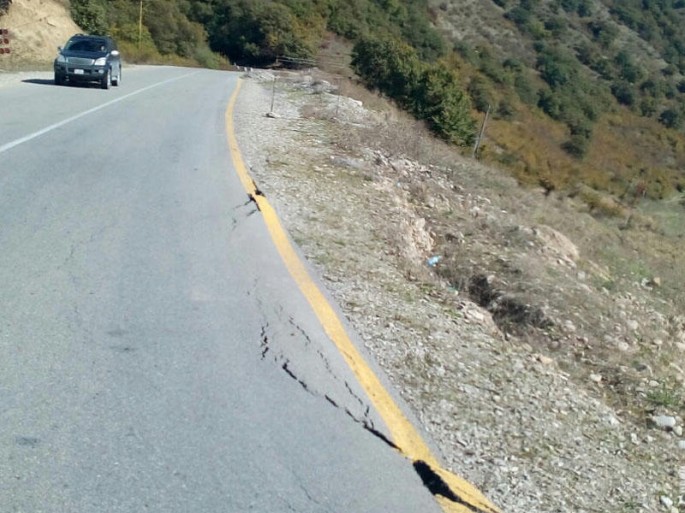 Ağsu aşırımında sürüşmə yenidən aktivləşib, ərazidə uçqun olub