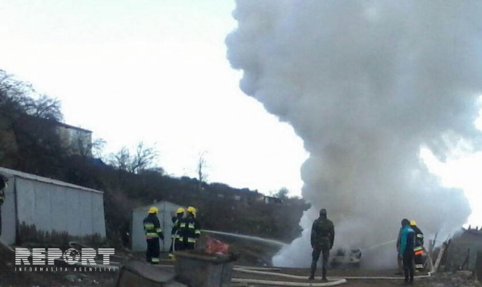 Daşkəsən rayon sakini avtomobilini yandırıb - FOTO