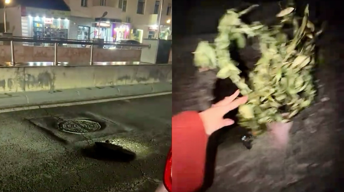 В Баку женщина креативным способом защитила водителей — ВИДЕО 