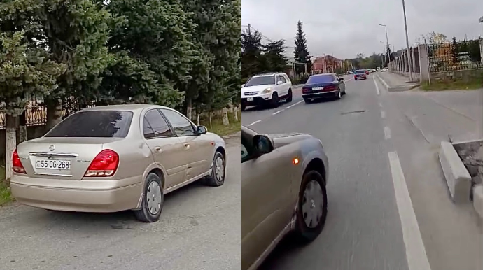 Toy kortejində qayda pozan sürücü motosikleti vurdu   - VİDEO