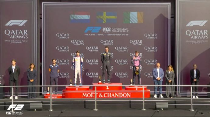 "Formula-2": Azərbaycan Qran-prisinin sprint yarışının qalibi mükafatlandırıldı - FOTOLAR