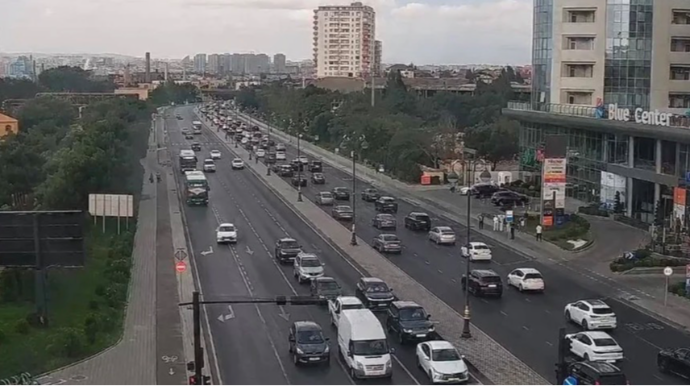 Bu yollarda tıxac var - FOTO