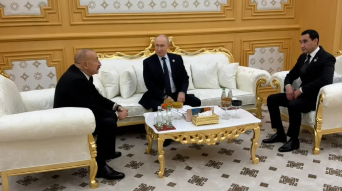 İlham Əliyev Putin və Berdiməhəmmədovla görüşdü - FOTO 