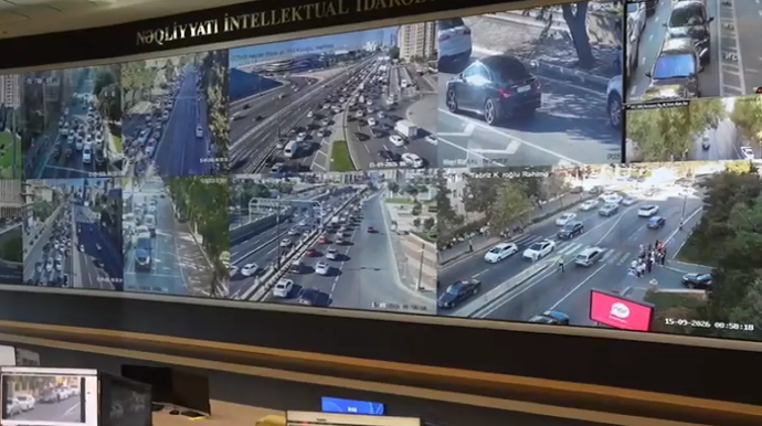 Polis hərəkətin intensiv olduğu ərazilərdə gücləndirilmiş rejimdə xidmət edir - VİDEO 