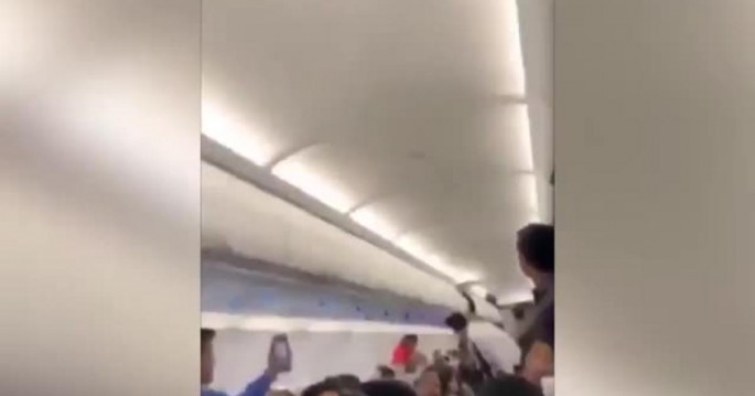 Göyərçin təyyarəni uçmağına maneə törətdi - VİDEO