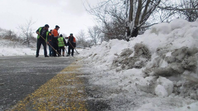 Ağsu dolaylarında hərəkət bərpa olundu - FOTO