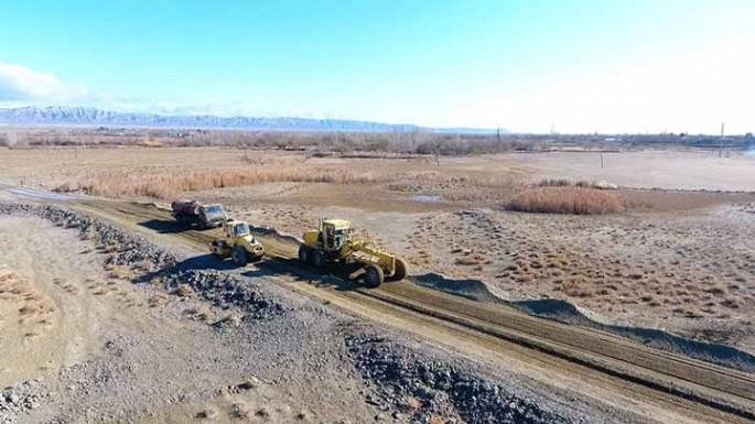 Samuxda 39,5 kilometrlik yol yenidən qurulur - FOTO
