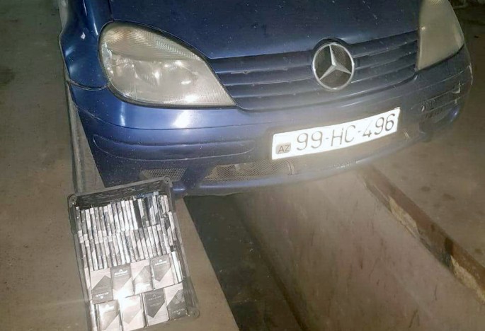 Avtomobildə 3200 ədəd siqaret aşkarlandı - FOTO