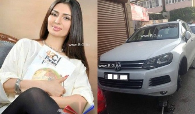 Bakıda baş redaktorun avtomobilini yararsız hala saldılar – FOTO