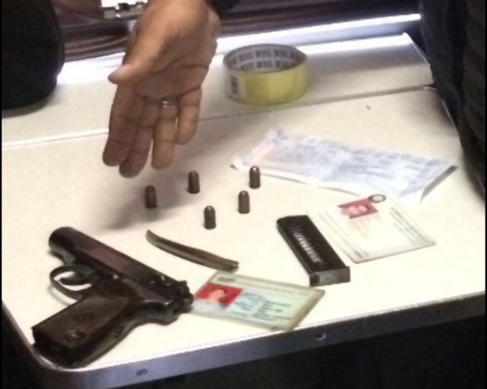 Qazax-Bakı qatarında gələn keçmiş məhkumdan tapança götürülüb - FOTO