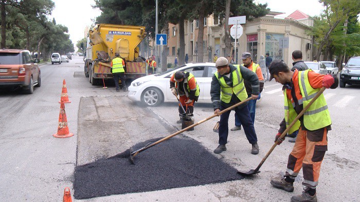 Yollarda təmir-bərpa və təmizlik işləri aparılır – VİDEO-FOTO