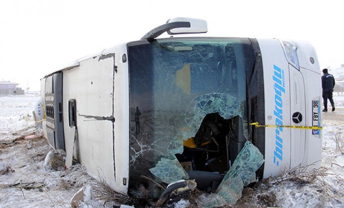 Türkiyədə turist avtobusu aşdı: 43 nəfər xəsarət alıb - FOTO
