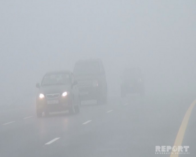 Duman Bakı-Şamaxı yolunda sürücülərə çətin anlar yaşadıb - FOTO