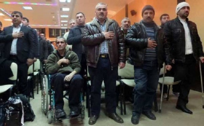 Sumqayıt rəhbərliyi Qarabağ qazilərini aksiyaya məcbur etdi - VİDEO