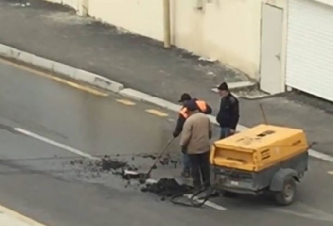 Bakıda yeni salınan yolda problem yaranıb – VİDEO