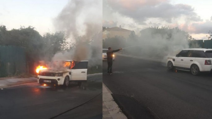 400 minlik “Range Rover” yanıb kül oldu - FOTO