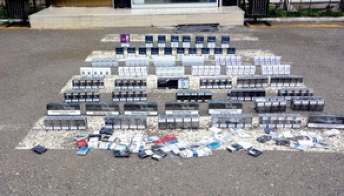 Avtomobildən 46 mindən çox siqaret və 15 mobil telefon aşkar edildi
