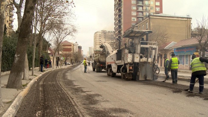 Bakının daha bir bərbad küçəsi yenidən qurulur – FOTO + VİDEO